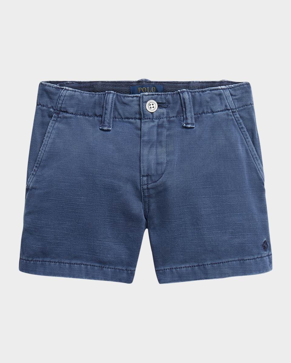 Boy's Chino Embroidered Shorts, Size 2-6X